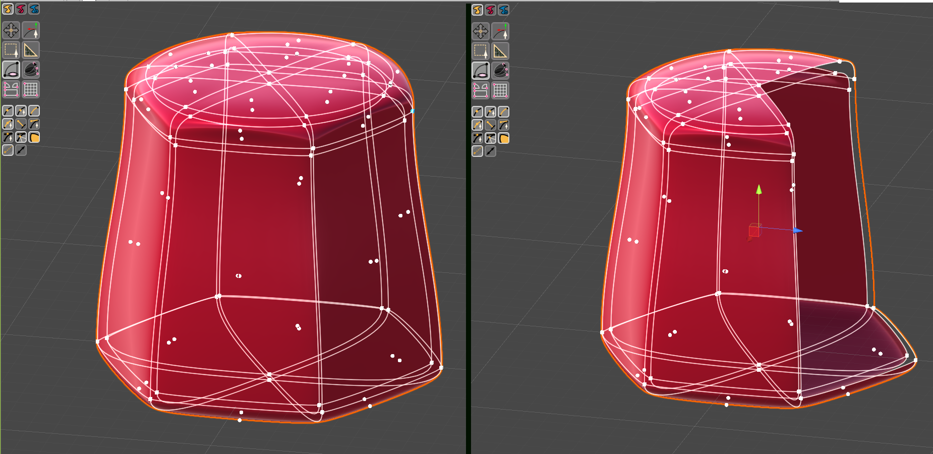 Curved Poly Behaviour